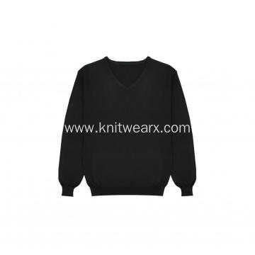 Men's Knitted Sweater Classic V-neck Anti-pilling Pullover